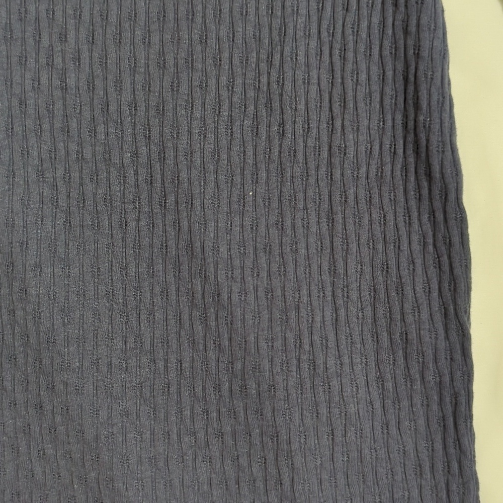 Loft Ribbed Ruffle Sleeve Blouse, Color Blue Size M - Picture 11 of 13